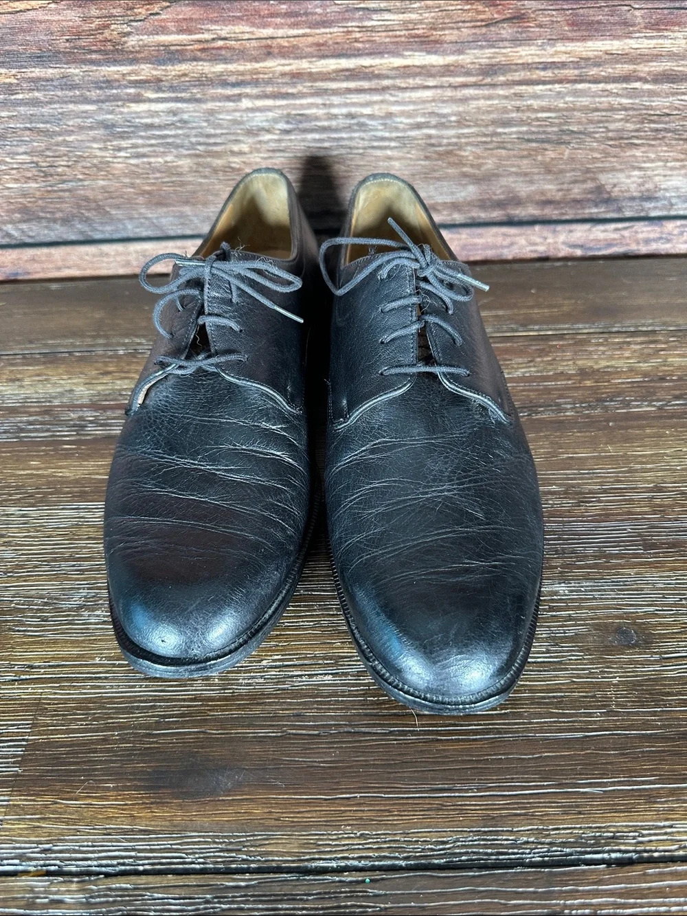 Bally Black Leather Men's Derby Shoes